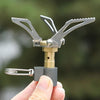 Mini Outdoor Camping Stove Folding Oven Survival Gear Portable Picnic Cooking Gas Stove(Silver)