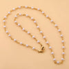 Mask Anti-Lost Lanyard Pearl Sweater Chain Multi-Purpose Mask Lanyard Glasses Chain(Gold)