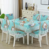 Home Dining Table/Chair Non-Slip Cover, Size: 150x200cm Tablecloths(European Flower Mirror Green)