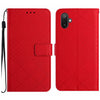 For Samsung Galaxy F06 5G / M06 5G Rhombic Grid Texture Leather Phone Case(Red)