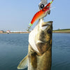HENGJIA 6# 8cm Plastic Hard Baits Squid Fishing Lures Decoy Wood Shrimp Baits(Orange)