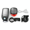 2 PCS 3W 240LM USB Solar Energy Motorcycle / Bicycle Light Set, Front Light+Back Light(Black)