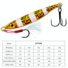 PROBEROS LF126 Long Casting Lead Fish Bait Freshwater Sea Fishing Fish Lures Sequins, Weight: 10g(Color E)