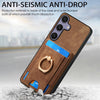 For Samsung Galaxy S25+ 5G Retro Splitable Magnetic Card Bag Leather Phone Case(Brown)