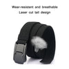 Men Casual Fashion Stretch Woven Quick Buckle Belt, Length: 125cm(Twill gray)