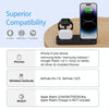 B25 8 Pin 4-in-1 Charging Stand Phone Holder for Apple Watch / AirPods(Black)
