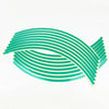 Motorcycle 18inch Wheel Stickers Modified Wheel Reflective Stickers(Green)