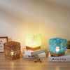 USB Square Sepak Takraw Table Lamp Bedroom Bedside Decorative Light, Spec: Dimming Switch+Base(Blue)