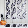 10m Halloween Decoration Gold-stamped Cartoon DIY Bow Ribbon(Black Skeleton)