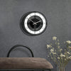 Home Decoration Round Creative Wall Clock Living Room Bedroom Transparent Acrylic Retro Clock(Black)