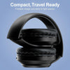 X5 Portable Digital Display Folding Headset FM Radio Headphones, Color: Charging White
