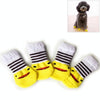 Dog Socks Anti-Slip Knitted, Duckling, Size L (4 Pack)