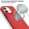 For iPhone 12 Shockproof MagSafe Armor PC Hybrid TPU Phone Case(Red+Black)