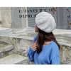 Autumn and Winter Beret Ladies Hats Plush Warmth Retro Painter Hat, Size: Adjustable(Milky White)