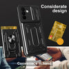 For Samsung Galaxy A56 5G Sliding Camshield TPU+PC Phone Case with Card Slot(Blue)
