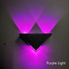 9W LED Triangle Wall Light Interior Corridor Aisle Lights(Purple Light)