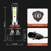 F2 9005 / HB3 / H10 2 PCS DC9-36V / 25W / 6000K / 2500LM IP68 Waterproof Car LED Headlight(Cold White Light)