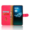 For ASUS ROG Phone 8 Pro Skin Feel Magnetic Flip Leather Phone Case(Rose Red)