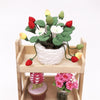 1:12 Mini House Toy Simulation Strawberry Fruit Potted Clay Flower(Potted Strawberry)