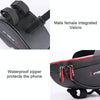 WHEEL UP Anti-splashing Touch Screen Bicycle Mobile Phone Bag Mountain Bike Front Beam Bag Riding Handlebar Bag, Style:Black and Red