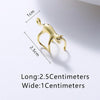 Cute Cats Earrings Ladies No Ear Hole Eared Bone Clip(Gold Model 1)