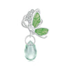 S925 Sterling Silver Platinum Plated Oasis Butterfly Water Drop DIY Beads(SCC2743)