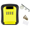 Wall Mounted Key Safe Box - 4 Digit Combination Lock - Yellow