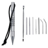 Umbrella Rope Needle Marlin Spike Bracelet DIY Weaving Tool, Specification: 9 PCS / Set Silver