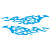 2 PCS/Set D-969 Flame Pattern Car Modified Decorative Sticker(Blue)