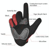 Boodun Riding Gloves Splicing Long Finger Bike Gloves Outdoor Sports Gloves, Size: XL(Black)