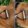 Double-Sided Pet Comb, Zinc Alloy, Deshedding & Detangling, Black, Small