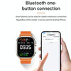 WS-E9 Ultra 2.2 inch IP67 Waterproof Metal Buckle Ocean Silicone Band Smart Watch, Support Heart Rate / NFC(Black)