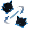 2 PCS Cute Plush Flip Toy Double-Sided Doll(Blue Black Kitten)