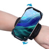 For 4.5-7 inch Phone Zipper Pocket Removable Rotating Arm Belt Bag Running Riding Phone Case(8 Claw Black)
