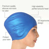 Adult Solid Color Waterproof Silicone Swimming Cap(Silver)