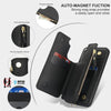 For Samsung Galaxy S22 5G Double Flap Zipper RFID Leather Phone Case with Short Lanyard(Black)