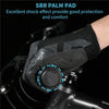 WEST BIKING YP0211207 Riding Full Finger Gloves Road Bike Mountain Bike Locomotive Shock Absorber Gloves, Size: XL(Black)