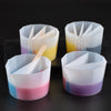 2 PCS DIY Crystal Epoxy Color Separation Cup Silicone Toning Cup, Style: 3 Grid