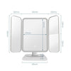 Simple & Stylish LED Three-Fold Square Makeup Mirror, Specification:Plug-in Monochrome Lamp(White)