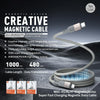 WK WDC-47 Magneto Series 1m PD35W Type-C to 8 Pin Fast Charging Magnetic Data Cable(Grey)