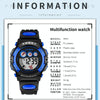 SYNOKE 9802 Children Sports Waterproof Digital Watch(Blue Orange)