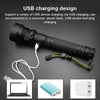 X92 Luminous Flux: 2000lm LED Waterproof Flashlight, Retractable Focus Function (Black)