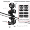 9 in 1 Dual-Link Crabs Selfie Stick Kit Motorcycle Clamps Handlebar Fixed Mount