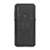 For Alcatel 3L (2020) Tire Texture Shockproof TPU + PC Protective Case with Holder(Black)