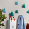 Creative Water Droplets Wall Hooks Home Decoration Resin Mural 3D Coat Hook Single Hooks Wall Hanger, Size:Small Size(Red)