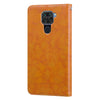 For Xiaomi Redmi Note 9 Business Style Oil Wax Texture Horizontal Flip Leather Case with Holder & Card Slots & Wallet(Orange Yellow)