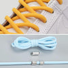 1 Pair Elastic Metal Buckle without Tying Shoelaces(Pink Blue)