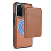 For Samsung Galaxy S20 FE 5G Skin Feel Detachable Card Bag Magsafe Phone Case(Brown)