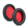 2pcs Protein Leather Sponge Earphone Cover For Anker Soundcore Life Q10 (Black+Red)