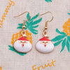 2 Sets Christmas Alloy Snowman Jewelry Personalized Holiday Accessories(Earrings+Necklace)